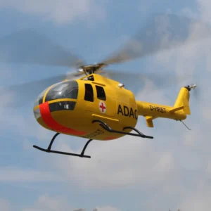 FLISHRC BO105 (Yellow) RTF FL500 V2 500 Class/Size Scale RC Helicopter with L7 Flight Control