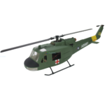 FLISHRC FL500 V2 500 Class/Size Scale RCHelicopter – UH-1 Huey (military green) RTF