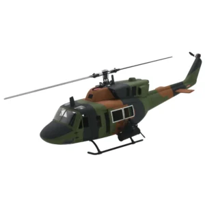 FLISHRC UH-1N Bell 212 Twin Huey (Camouflage painting) RTF FL500 V2 500-Class/Size Scale RC Helicopter-with L7 Flight Control