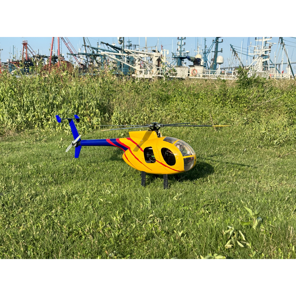 FLISHRC FL450 V5 MD500D (yellow-blue painting) G-Jive RTF 450 Size Helicopter Scale 6CH GPS - Image 10