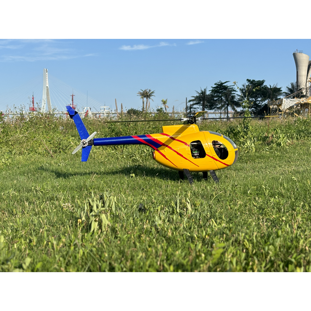 FLISHRC FL450 V5 MD500D (yellow-blue painting) G-Jive RTF 450 Size Helicopter Scale 6CH GPS - Image 15