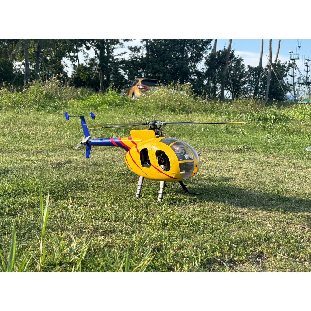 FLISHRC FL450 V5 MD500D (yellow-blue painting) G-Jive RTF 450 Size Helicopter Scale 6CH GPS - Image 17