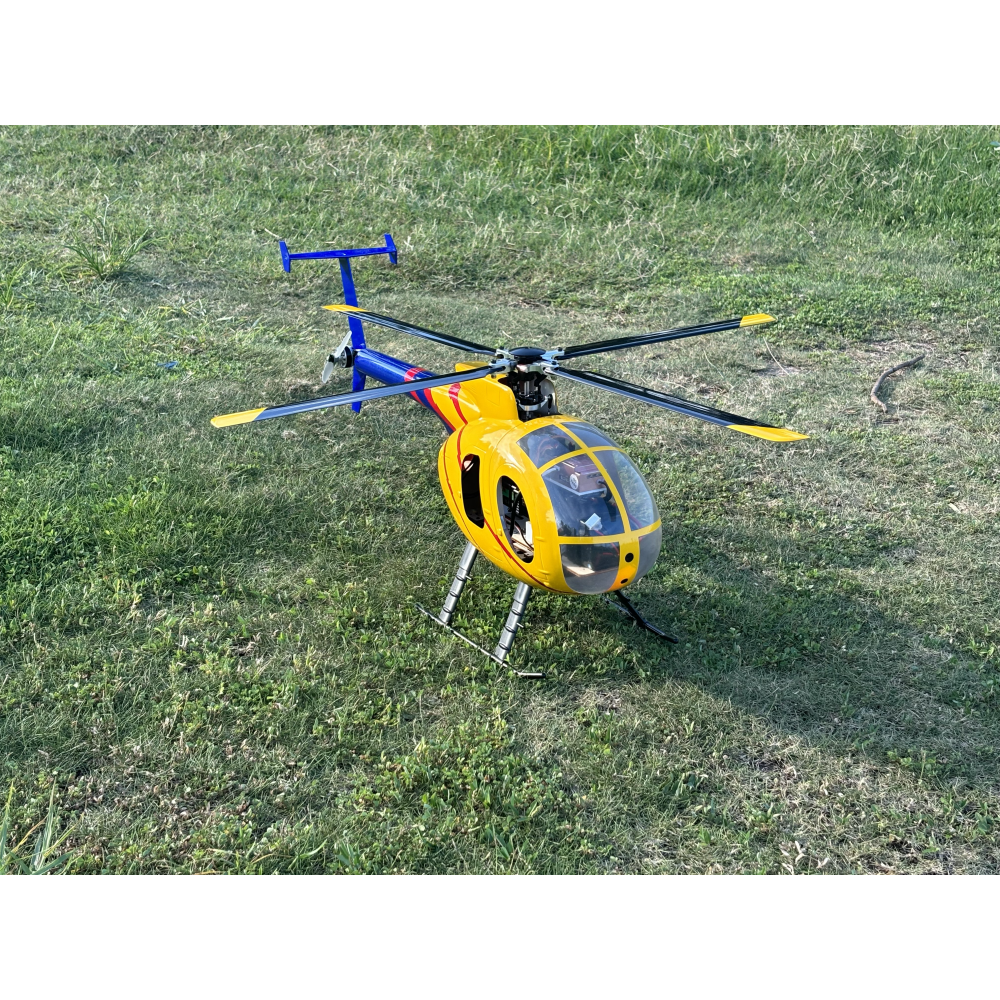 FLISHRC FL450 V5 MD500D (yellow-blue painting) G-Jive RTF 450 Size Helicopter Scale 6CH GPS - Image 18
