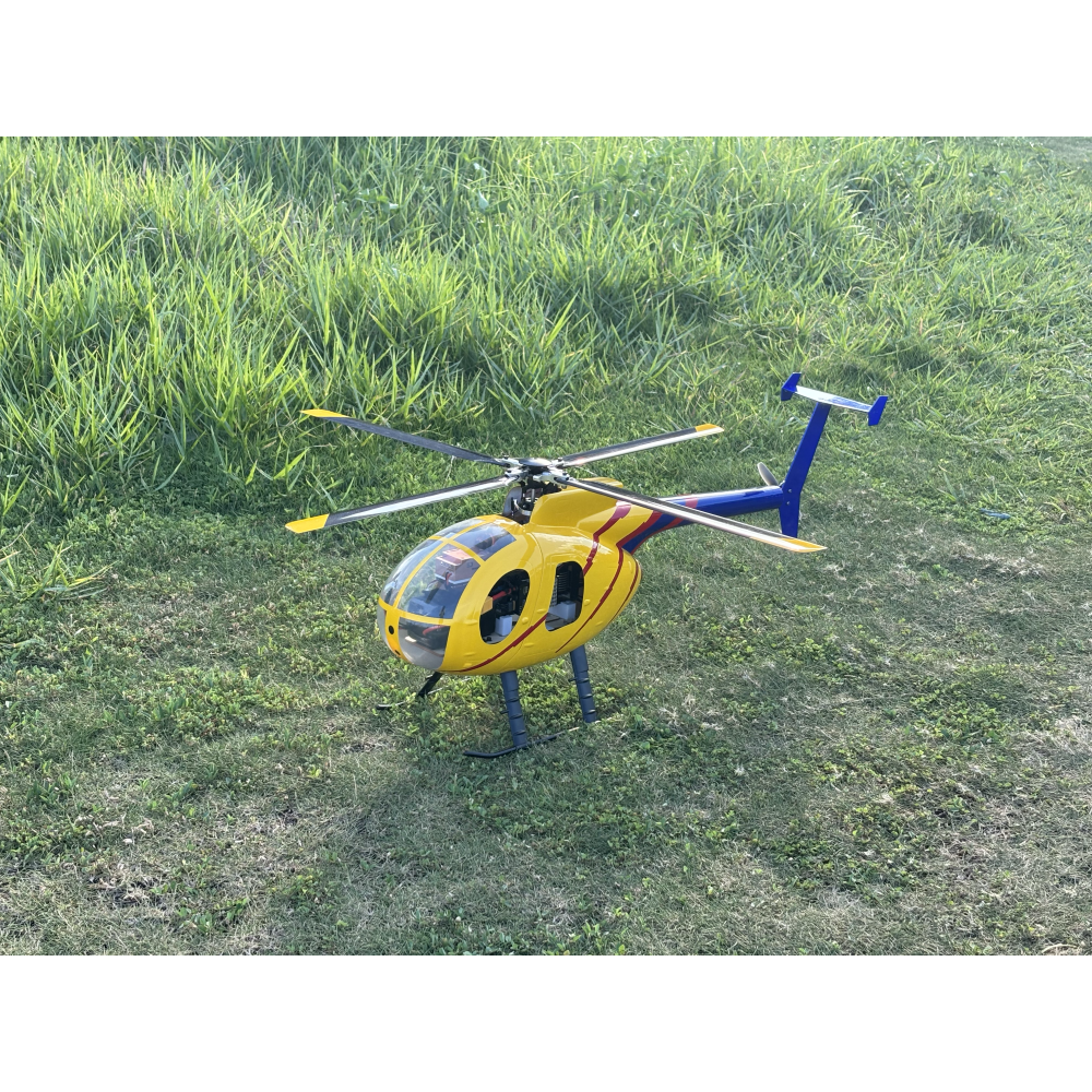 FLISHRC FL450 V5 MD500D (yellow-blue painting) G-Jive RTF 450 Size Helicopter Scale 6CH GPS - Image 19