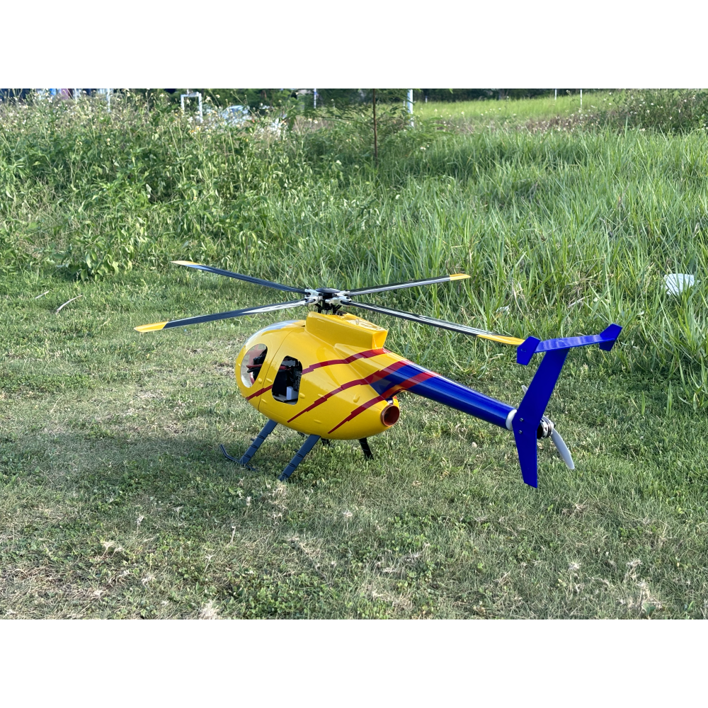 FLISHRC FL450 V5 MD500D (yellow-blue painting) G-Jive RTF 450 Size Helicopter Scale 6CH GPS - Image 12