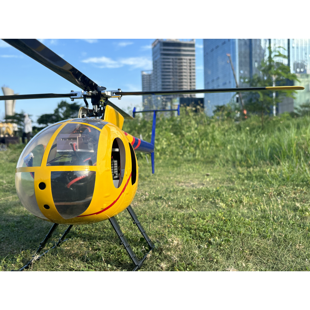 FLISHRC FL450 V5 MD500D (yellow-blue painting) G-Jive RTF 450 Size Helicopter Scale 6CH GPS - Image 24