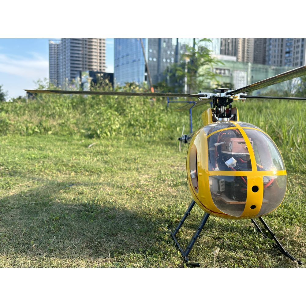 FLISHRC FL450 V5 MD500D (yellow-blue painting) G-Jive RTF 450 Size Helicopter Scale 6CH GPS - Image 21