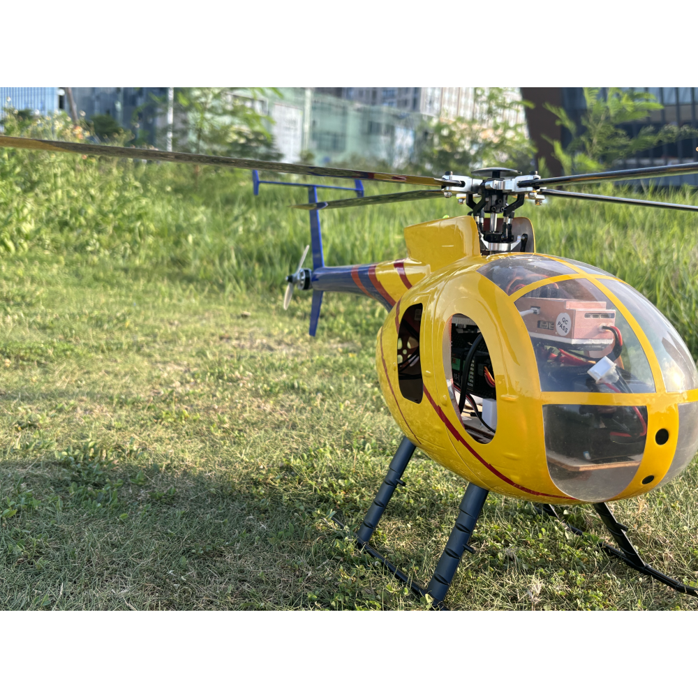 FLISHRC FL450 V5 MD500D (yellow-blue painting) G-Jive RTF 450 Size Helicopter Scale 6CH GPS - Image 11