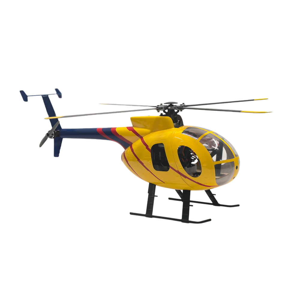 FLISHRC FL450 V5 MD500D (yellow-blue painting) G-Jive RTF 450 Size Helicopter Scale 6CH GPS - Image 4