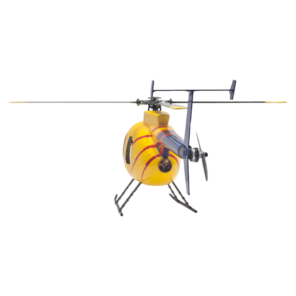FLISHRC FL450 V5 MD500D (yellow-blue painting) G-Jive RTF 450 Size Helicopter Scale 6CH GPS - Image 2