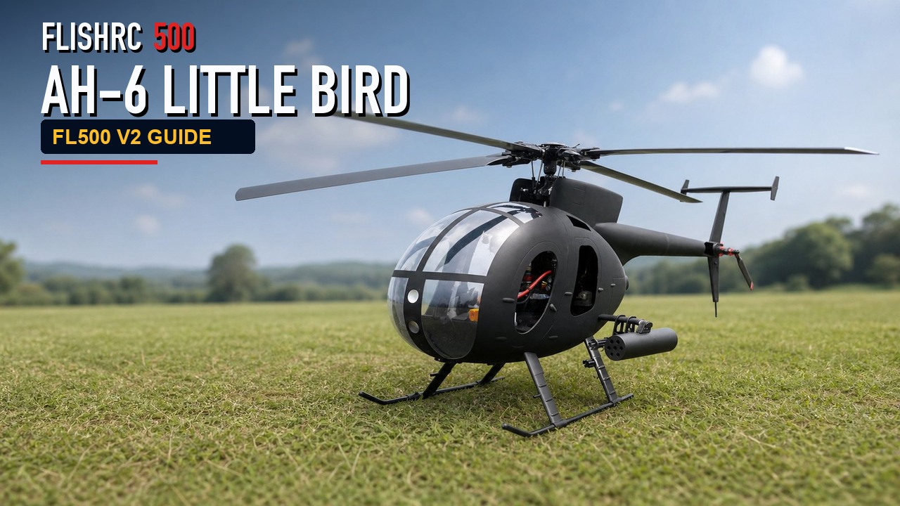 FLISHRC 500 AH-6 LITTLE BIRD RC helicopter guide cover