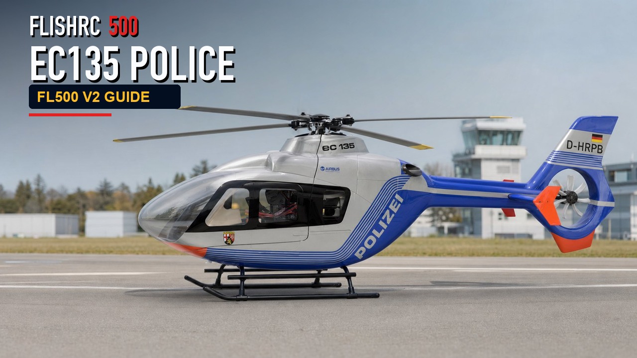 FLISHRC 500 EC135 POLICE RC helicopter guide cover