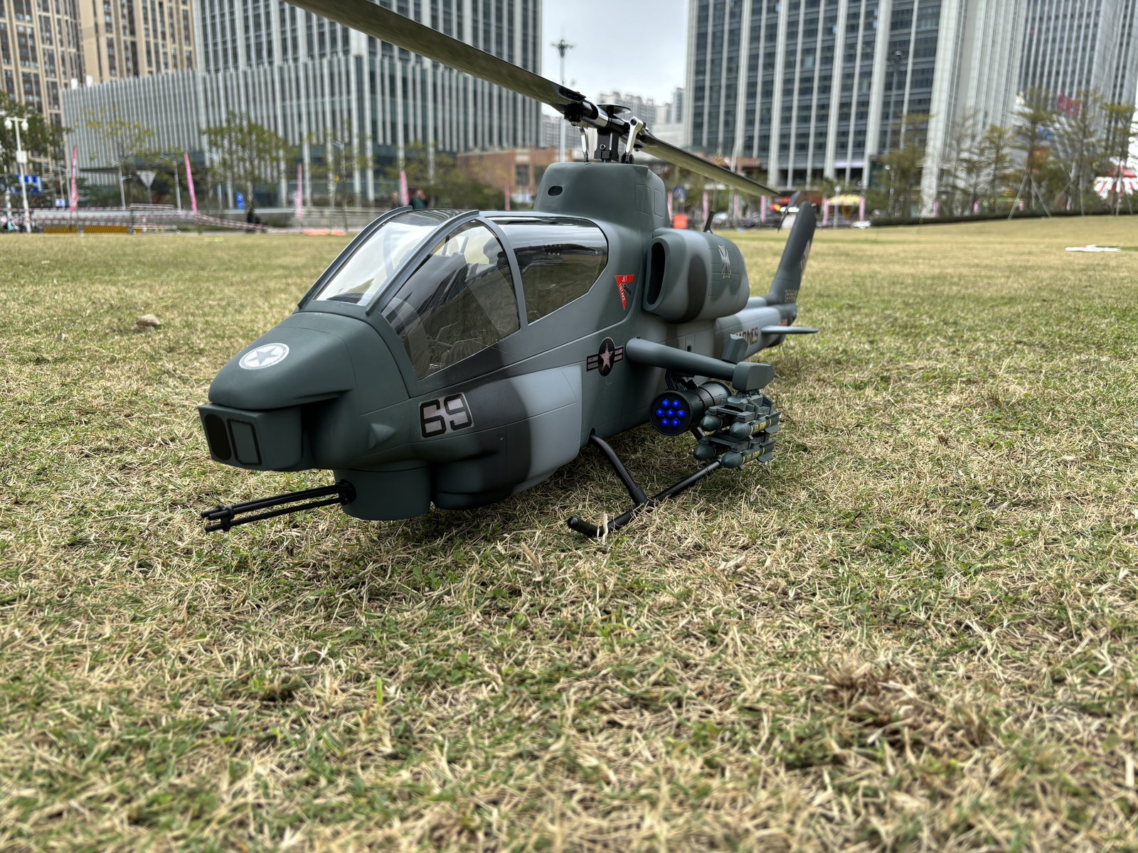 FLISHRC FL500 V2 AH-1 Cobra Camouflage 500 size scale RC helicopter fuselage profile