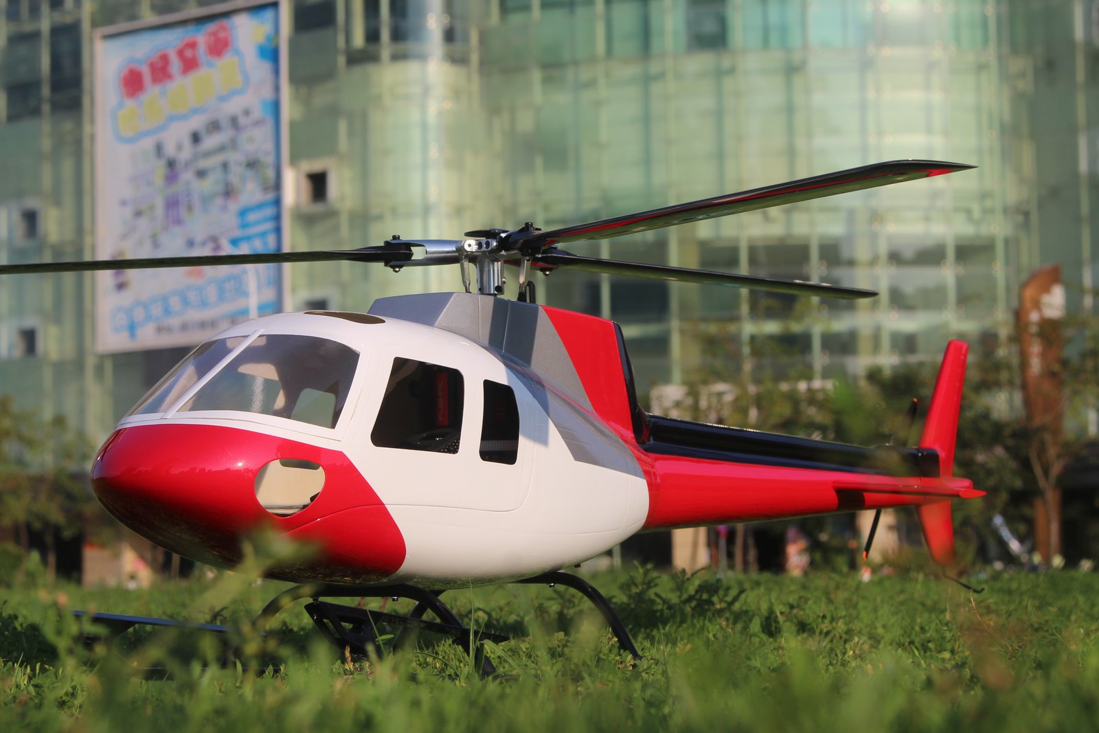 FLISHRC FL500 V2 AS350 Squirrel 500 size scale RC helicopter outdoor view