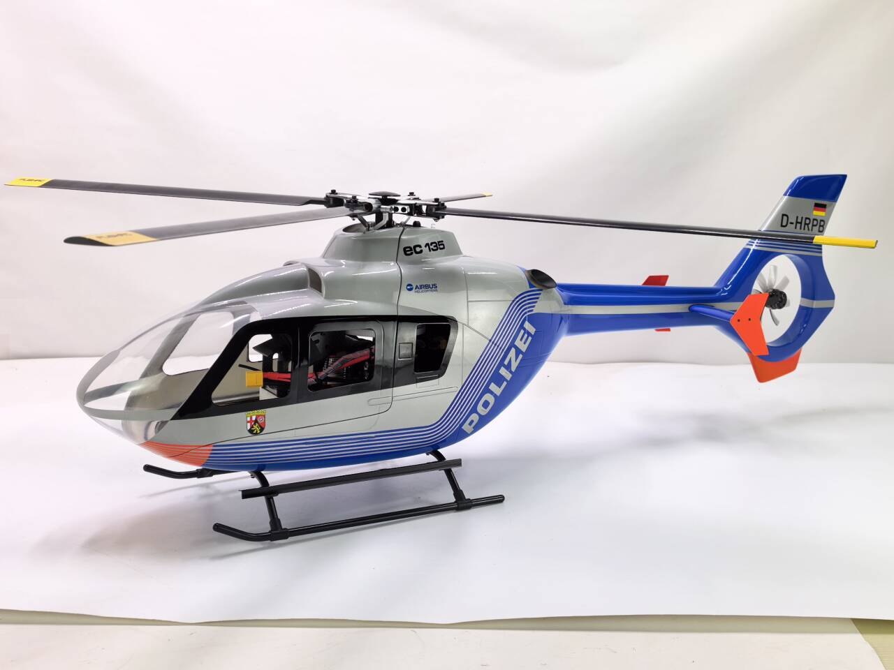 FLISHRC FL500 V2 EC135 Police Blue 500 size scale RC helicopter fuselage profile
