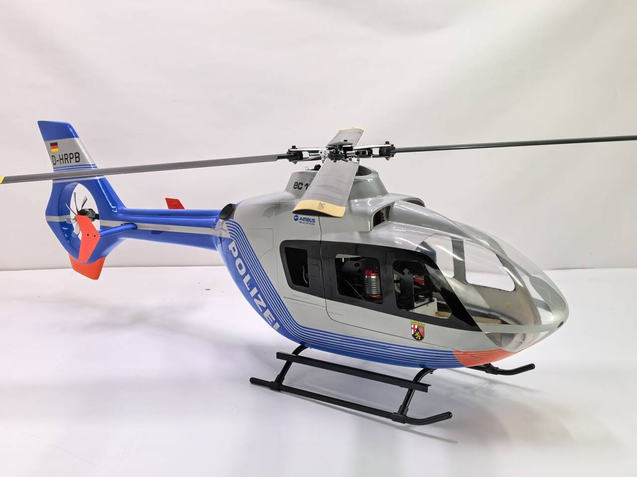 FLISHRC FL500 V2 EC135 Police Blue 500 size scale RC helicopter scale detail
